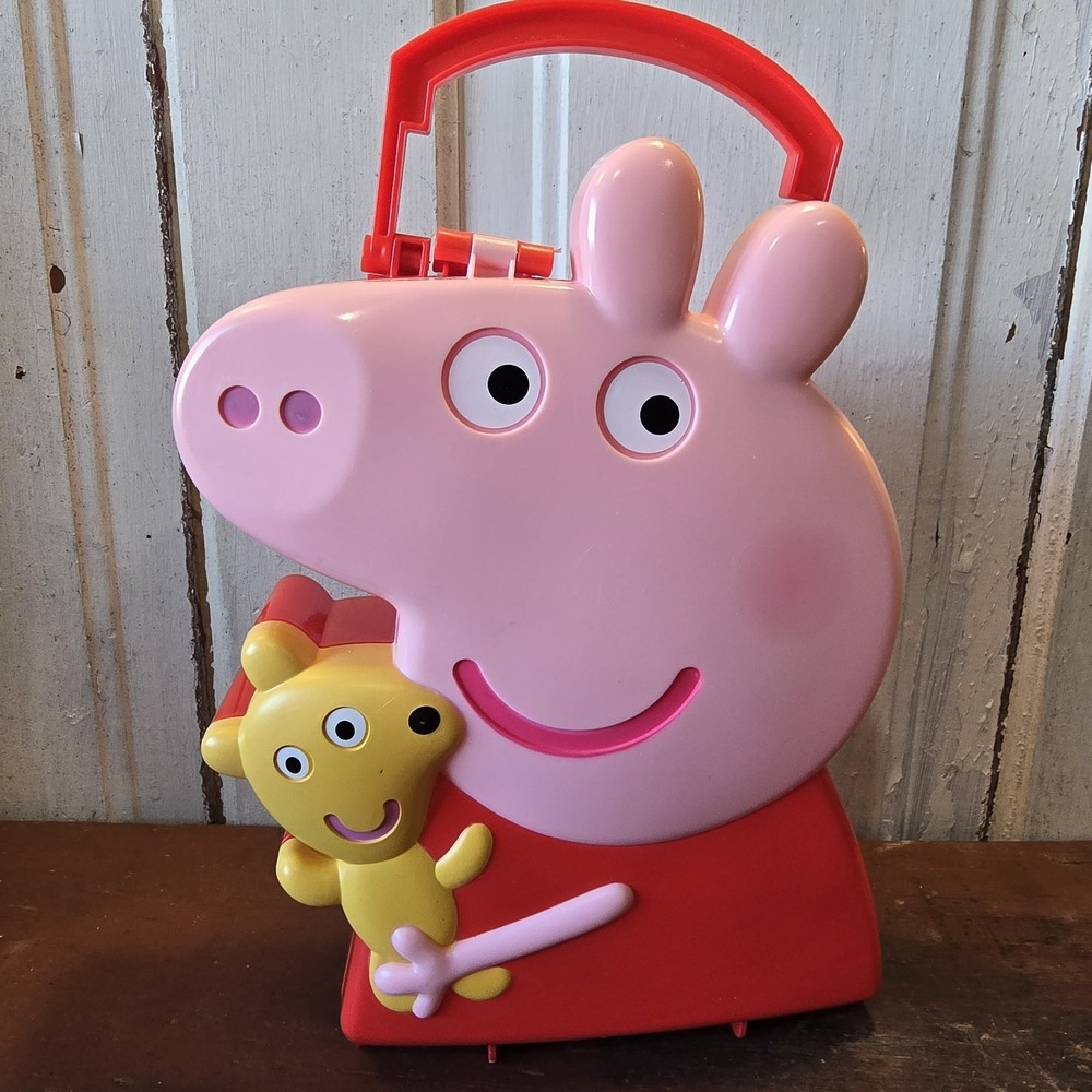 Peppa Pig George Mr. Dinosaur Pretend Play Carrying Case Playset Jazwares 2003